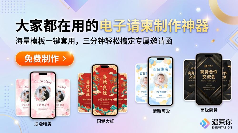 保姆级电子邀请函制作教程，小白看完直接上手，零门槛不踩坑